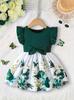 Baby Girls Floral Print Dress Casual Sleeveless Summer Princess Dress Cute Kids Clothing for Toddlers