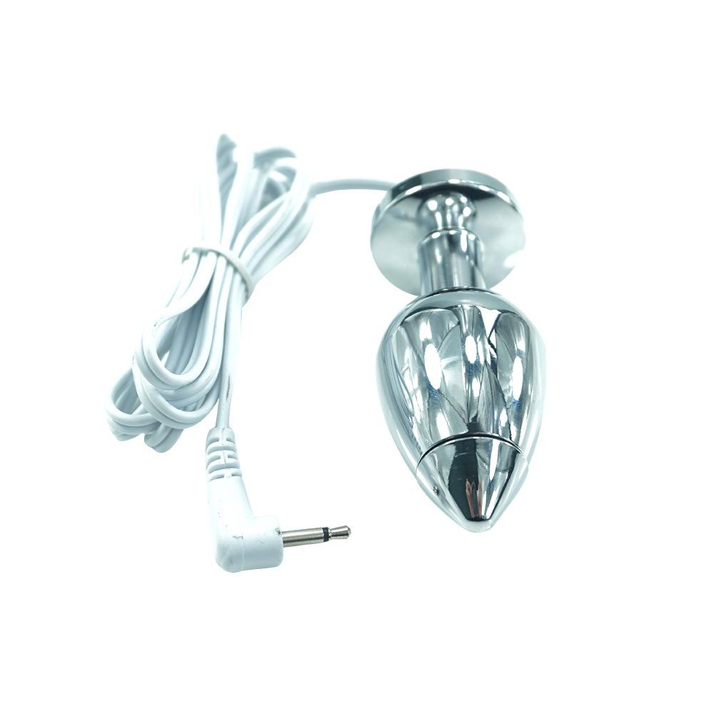 Metal Back Court Electric Shock Pulse Physiotherapy Butt Plug Anal Plug Adult Sex Product Sex Toy