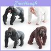 Kids Safari Animal Figurine Pvc Simulated Silverback Gorilla For Learning And Collection