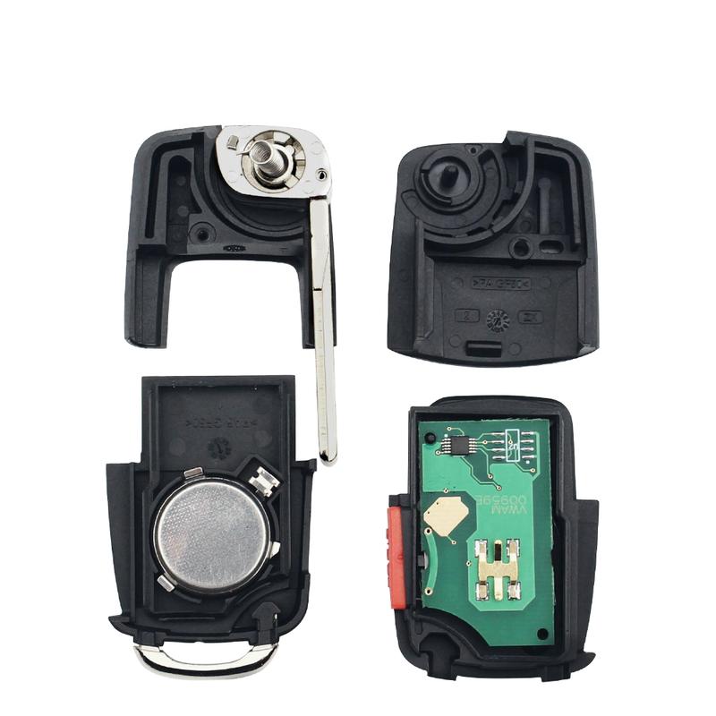 KEYYOU For VW Volkswagen Jetta Beetle Golf GTI Passat Flip Key Car Remote Key Entry Transmitter Fob 315Mhz ID48 Chip 1J0959753AM