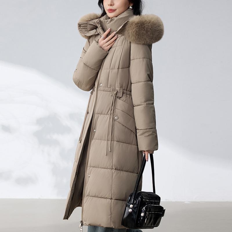 Fashion Woman Parkas Winter Long Coats Hooded Faux Fur Collar Thick Warm Overcoat Women's Jackets