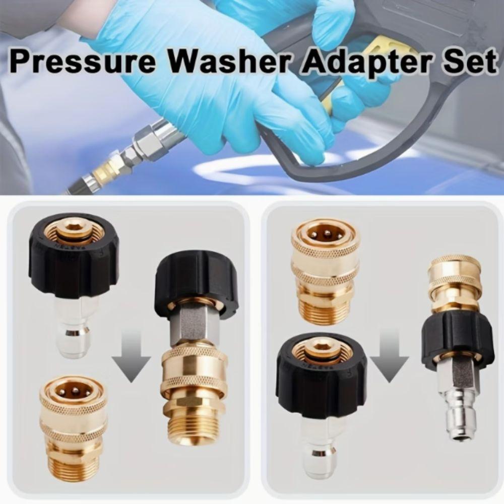 2pcs Quick Connection Pressure Washer Adapter Set Pressure Washer Connector  High Pressure Washer