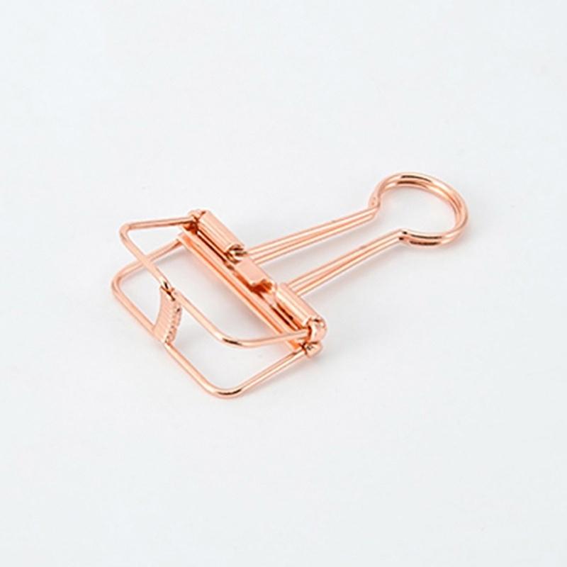 5/40Pcs Rosegold Binder Clips Paper Clip Office School Supplies Binding Supplies Files Bag Documents Bag Clips Metal Clips