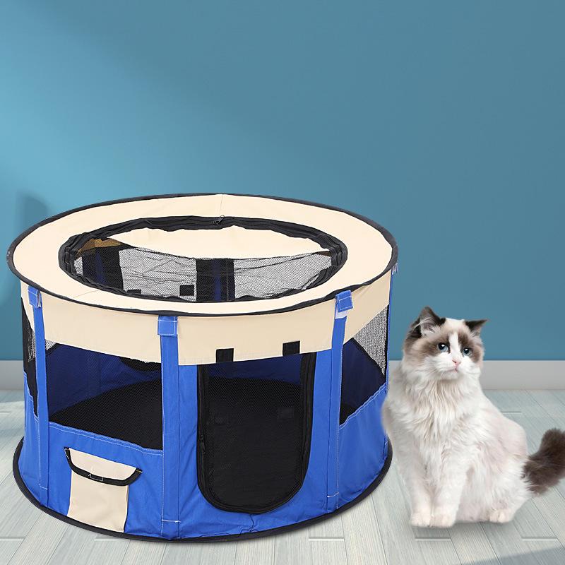 Foldable Pet Whelping Tent: Enclosed Cat Breeding & Dog Cage