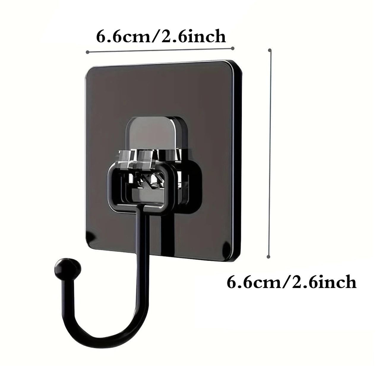 

1Pcs Black Hooks Self Adhesive Hooks Rotating Waterproof Strong Sticker Holder Wall Door Storage Hanging Hook Kitchen Bathroom Organizer чёрный