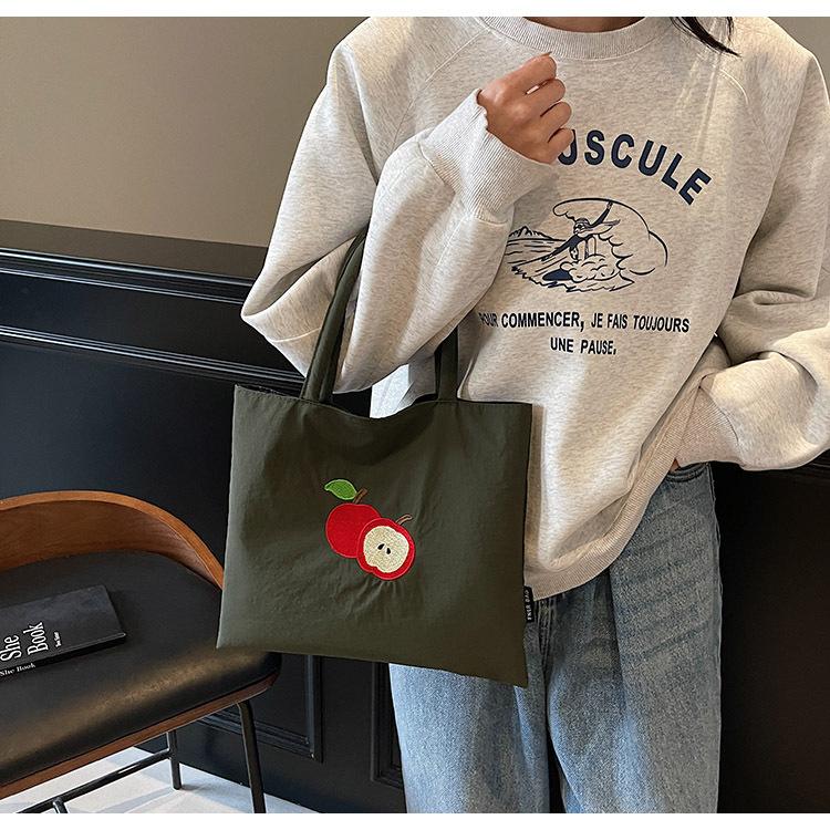 Canvas Bag Lazy Wind Large-capacity Bag Women's Summer New Versatile College Student Tote Bag