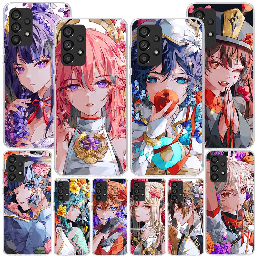 Genshin Impact Raiden Shogun Baal Phnoe Case for Samsung Galaxy A17 A37 A57 A16 A26 A36 A56 A15 A14 A13 A55 A54 A53 A35 A34 A33