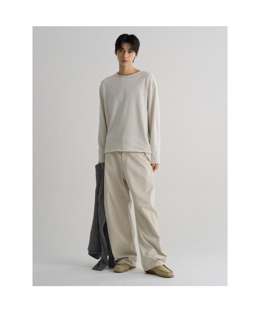 8SECONDS Natural Stripe Long Sleeve T-Shirt Ivory