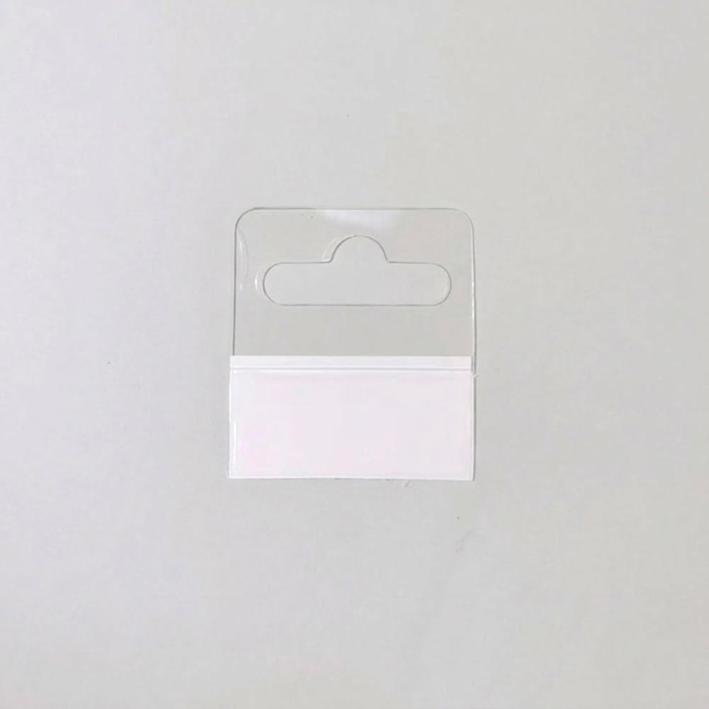 100PCS Self-Adhesive Plastic Hanging Tags PET Plastic Store Retail Hang Tabs Retail Display