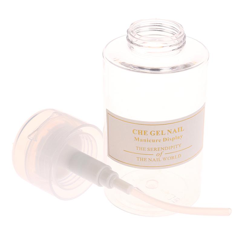 Nachfüllbare Flasche Nagelreiniger Behälter wiederverwendbar Presse Pumpe Spender leer