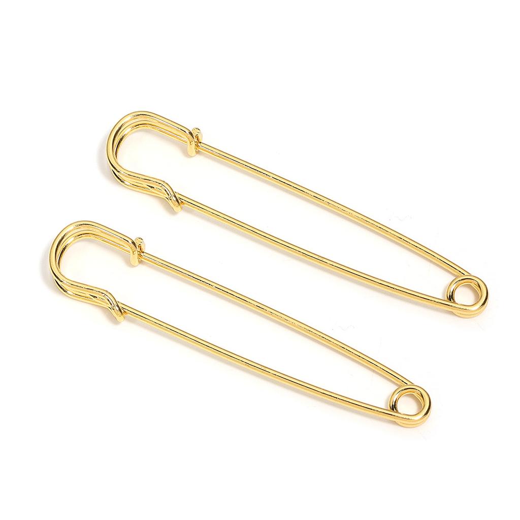 5-10pcs/lot Gold Safety Pins Brooches Blank Base Brooch Pin with Holes Fasteners Pin For DIY Jewelry Making Supplies Accessories