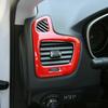 Inner Dashboard Side Air Vent Outlet Trim Cover Frame for Jeep Compass 2017+ Red