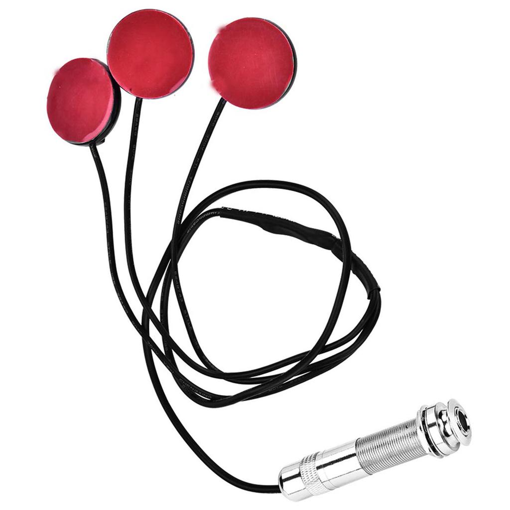 Self adhesive Piezo Transducer Microphone Pickup with Endpin Jack for Guitar Ukulele Violin