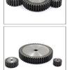 1Pcs M2 45# Steel Cylindrical Spur Gear 10T-25T Tooth Quench Hardened Anti-Wear Pinion 8/10mm Bore Process Hole Pitch 6.28mm