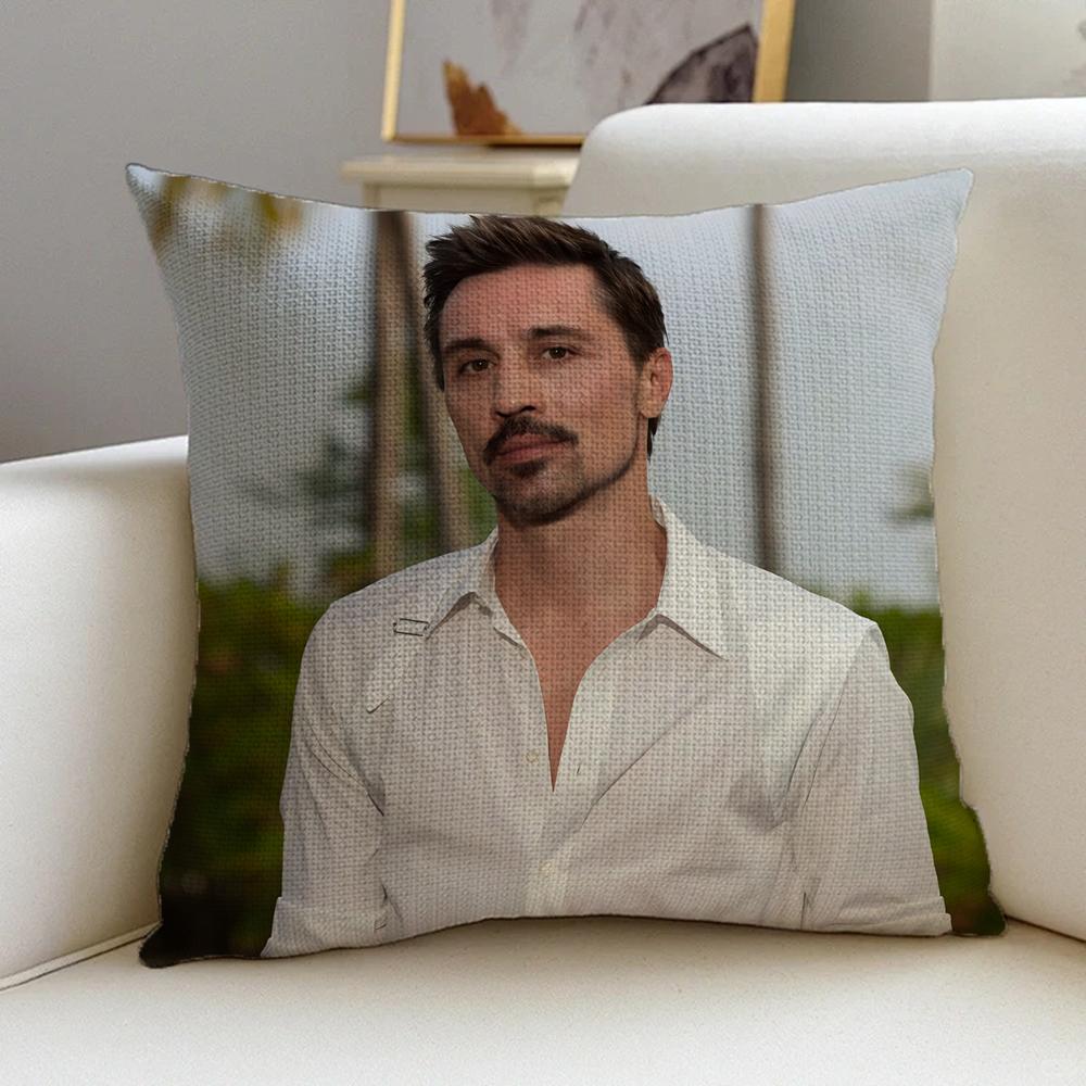 M-Mariano Di Vaio Cushion Cover Cushion Cover Pillowcase, Anti-Mite Invisible Zipper, Linen Sofa Cushion