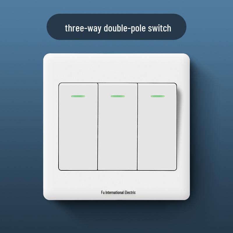 86 Type Wall Panel: Single Gang Light Switch & Socket