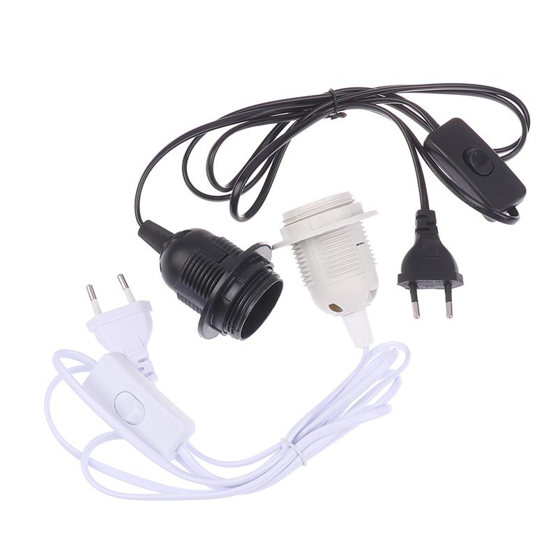 E27 220V Eu Plug Lamp Base Holder With 1.8M On/Off Power Cord Hanging Pendant Led Light Fixture Lamp Bulbs Socket Adapters