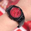 Casio Unisex Liquid Crystal,Analog Dual Display Series Red Watch GA-2100-4A(Watch1--)