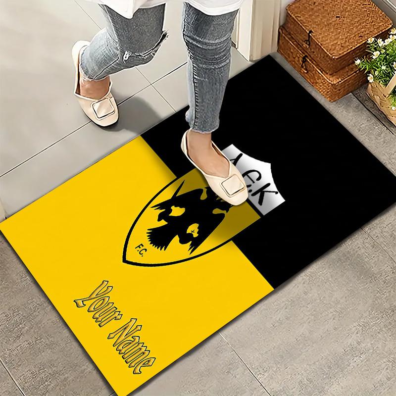 Aek Fc Benutzerdefinierter Name Teppich für Wohnzimmer Schlafzimmer Zuhause Sofadekoration, Kinder Spiel rutschfeste Fußmatte