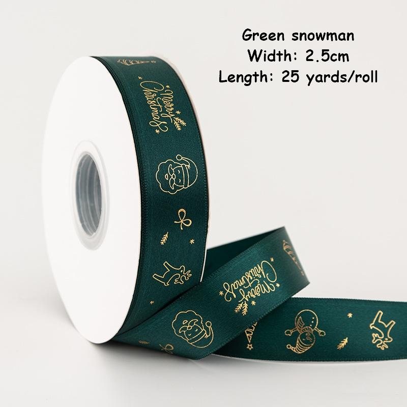 1/4 Inch Christmas Ribbon for Crafts Holiday Grosgrain Ribbon Christmas Ribbon for Gift Wrapping Festival Party Decoration