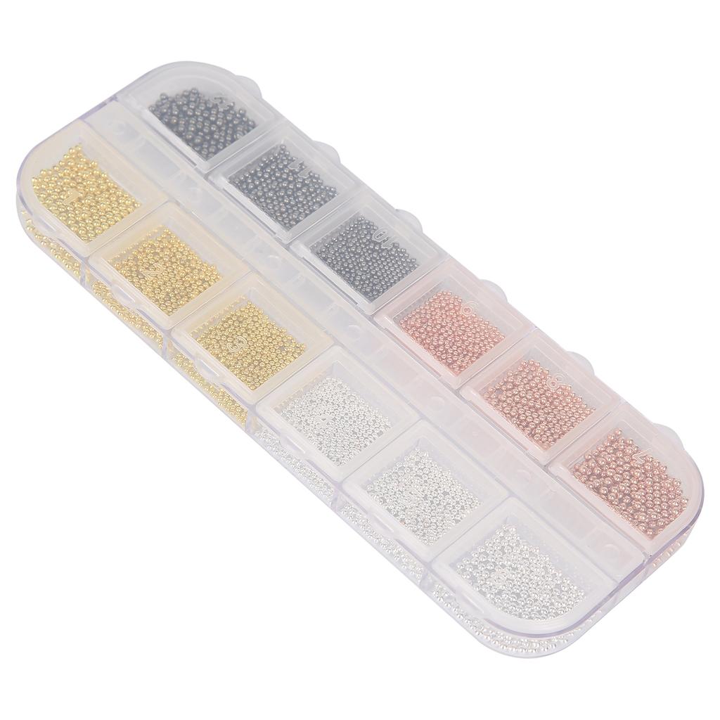 Nail Art Steel Ball Decorations Mixed Size Manicure DIY Decor Beads for Home Salon07