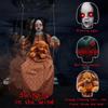 Decoraciones de Halloween Aterradoras Muñeca Fantasmal Oscilante Activada por Sonido con Ojo Luminoso para Jardín Patio Interior y Exterior