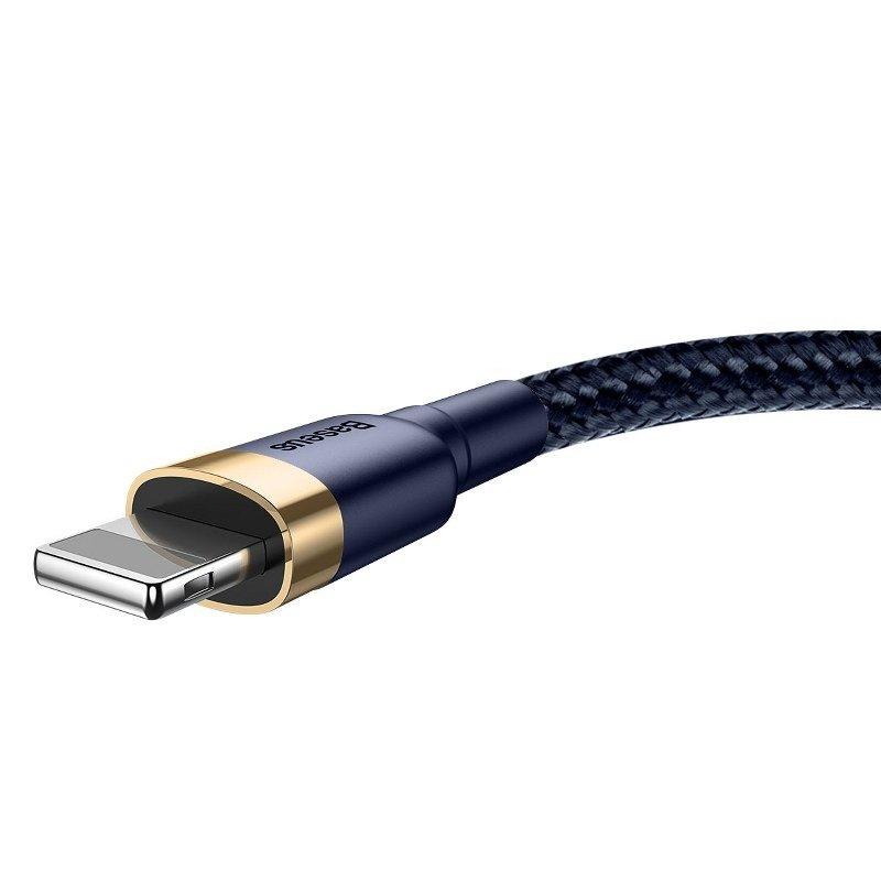 Kabel Usb Lightning  Baseus Cafule 2.4A 1M (Złoto-Granatowy)