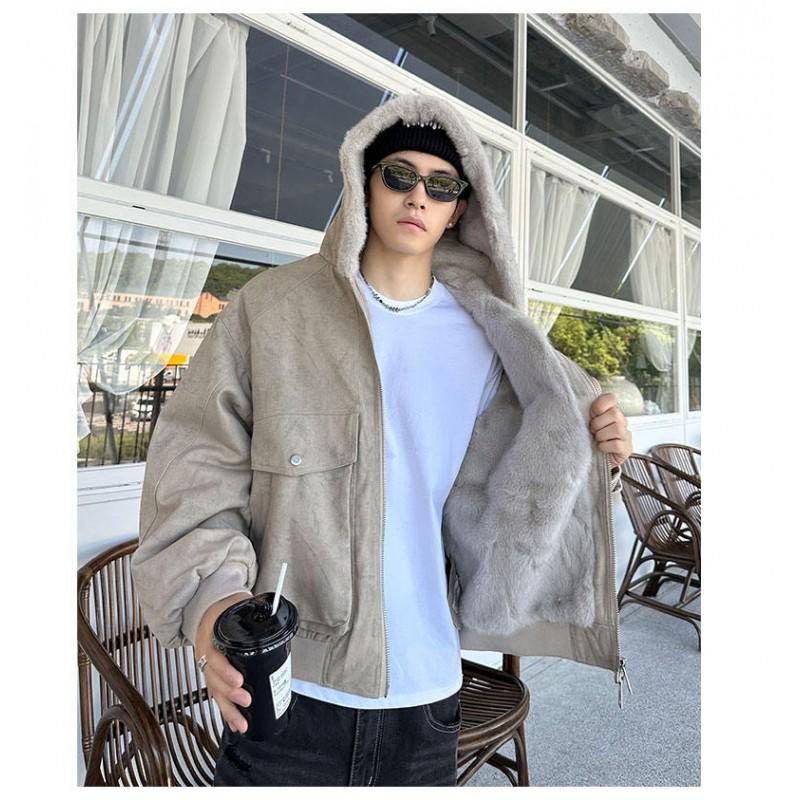 Mens Retro Tie-Dye Padded Jacket Winter Warm Loose Fit Casual Coat