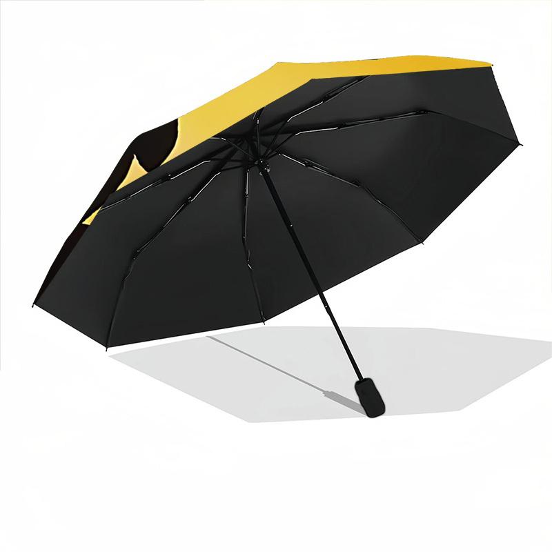 1pc Rabbit Sunset Automatic Folding Umbrella, 8-Rib Durable Iron Frame, Compact Travel Umbrella for Women & Men 100