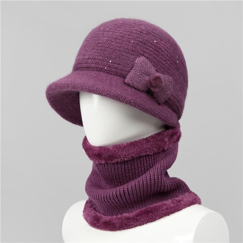 Hat Women's Winter Wool Hat Autumn and Winter Rabbit Hair Thermal Basin Hat