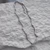 Silver Irregular Minimalist Chain Necklace, Men's Simple Design Statement Jewelry Gift for Him