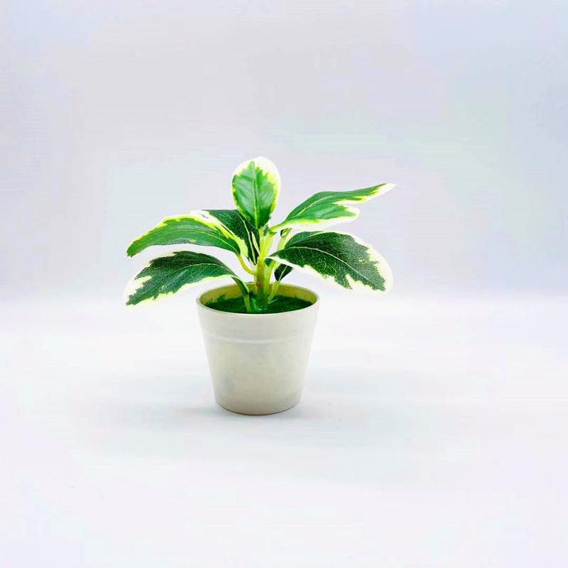 Home Simulation Green Small Potted Plants Desktop Decoration Fake Potted Landscaping Artificial Flowers Creative Ornaments