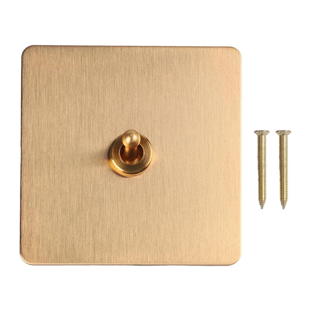 Sustainable Material Premium Brass Rocker Light Switch in Gold Finish