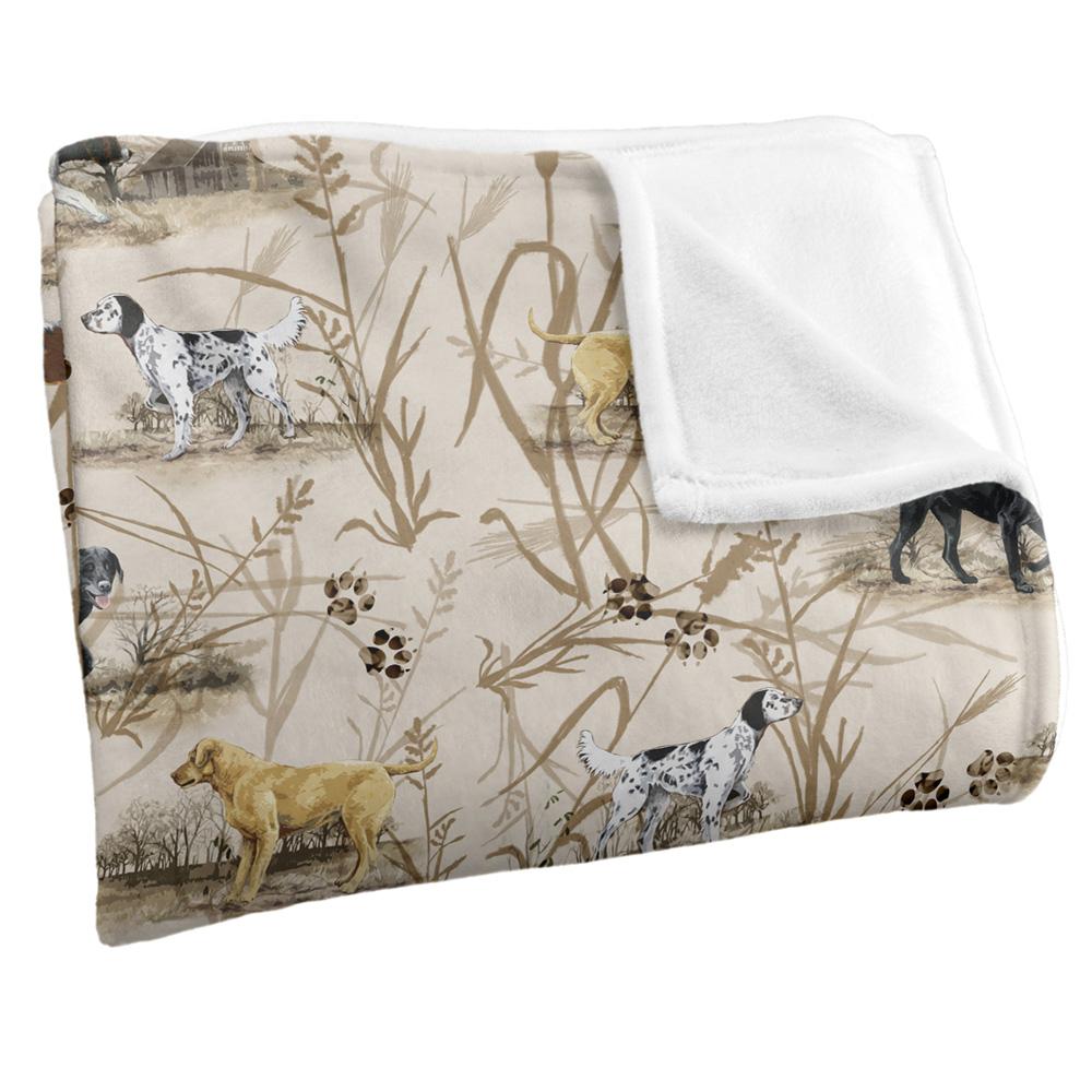 JQ Licensing Hunting Breeds Silky Dogs Supersoft Blanket