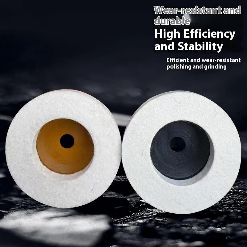 5PC 100mm/75mm Wool Polishing Wheel Set - Felt Buffing Pads for Angle Grinder On Metal, Marble & Glass