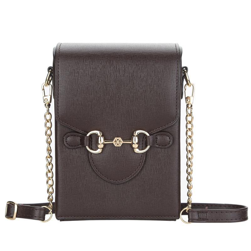 Oiseen New Mobile Phone Bag Women's Solid Color Horse Buckle Large Capacity Shoulder Oblique Span Women's Bag Wallet