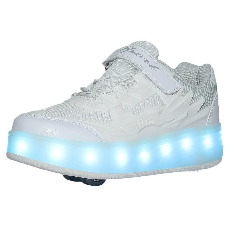 Summer New Children's Runaway Shoes Men and Women Children with Wheels Shoes Four Roller Skates