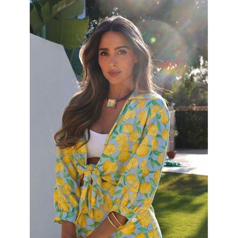 Casual Printed Top Loose Shorts Set Casual Print Top Loose Shorts Set