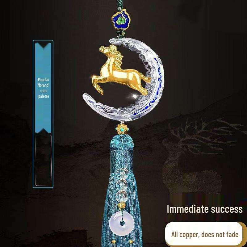 2026 Year of the Horse Zodiac Lucky Charm Rearview Mirror Pendant