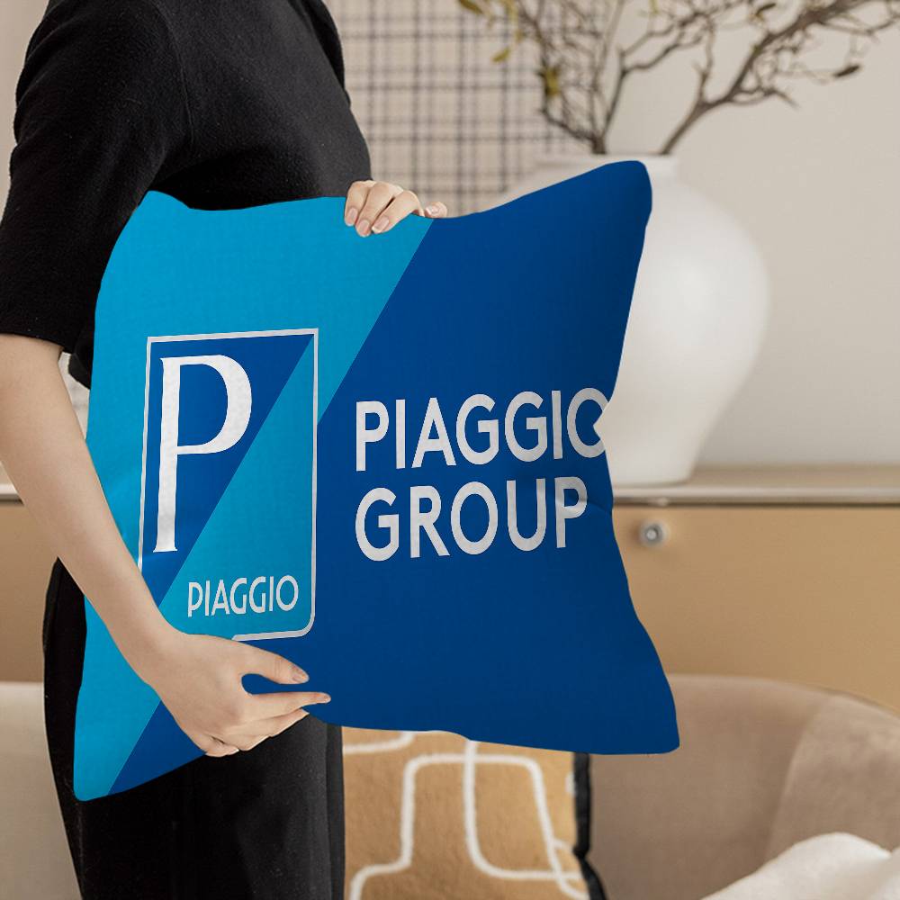 P-Piaggio Logo Pillow Covers Cartoon Sofa Decorative Home Double-sided Printing Short Plush Cute Cushion Cover
