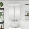 Bathroom Mirror Cabinet with Shelf TULUM White 60 x 16.5 x 78 cm