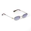Miu Miu Solid Color Oval Sunglasses Unisex sunglasses Gold SMUA54_EZVN_FE80O_C_051