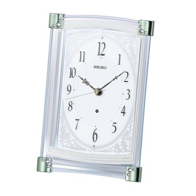 CLOCK Tischuhr Radio Analog Hellgrün BZ360M Weiß