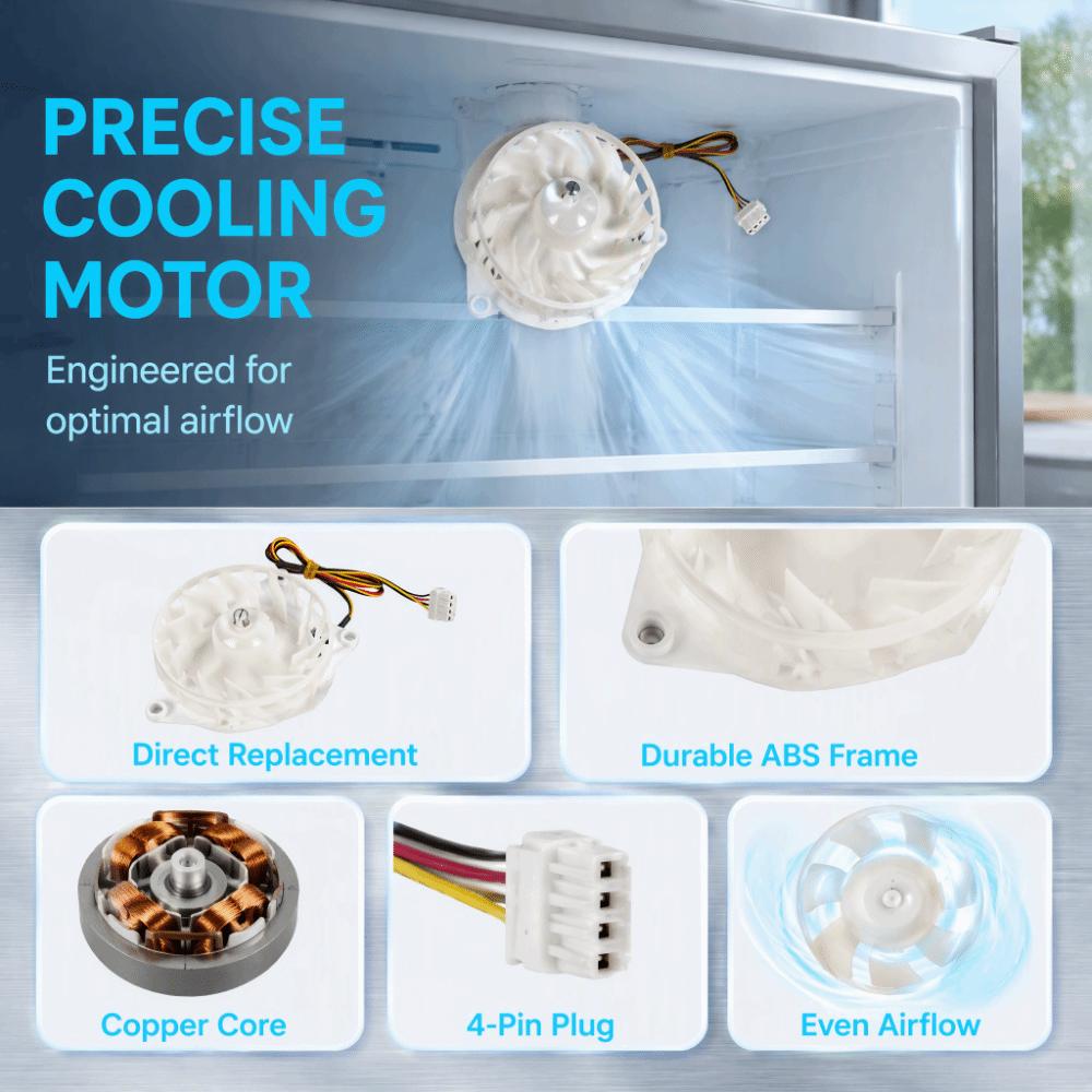 White Refrigerator Evaporator Fan Motor for LG EAU64824806 Refrigerator Cooling System