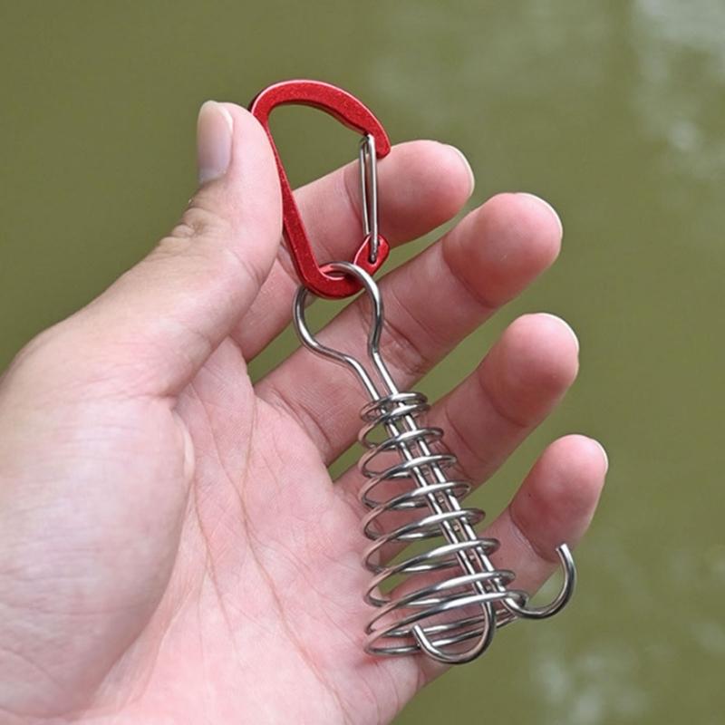 Octopuses Wind Rope Fixing Buckle Deck Anchors Peg Tent Nails Wind Rope Anchors with Spring Fixing Buckle Enduring