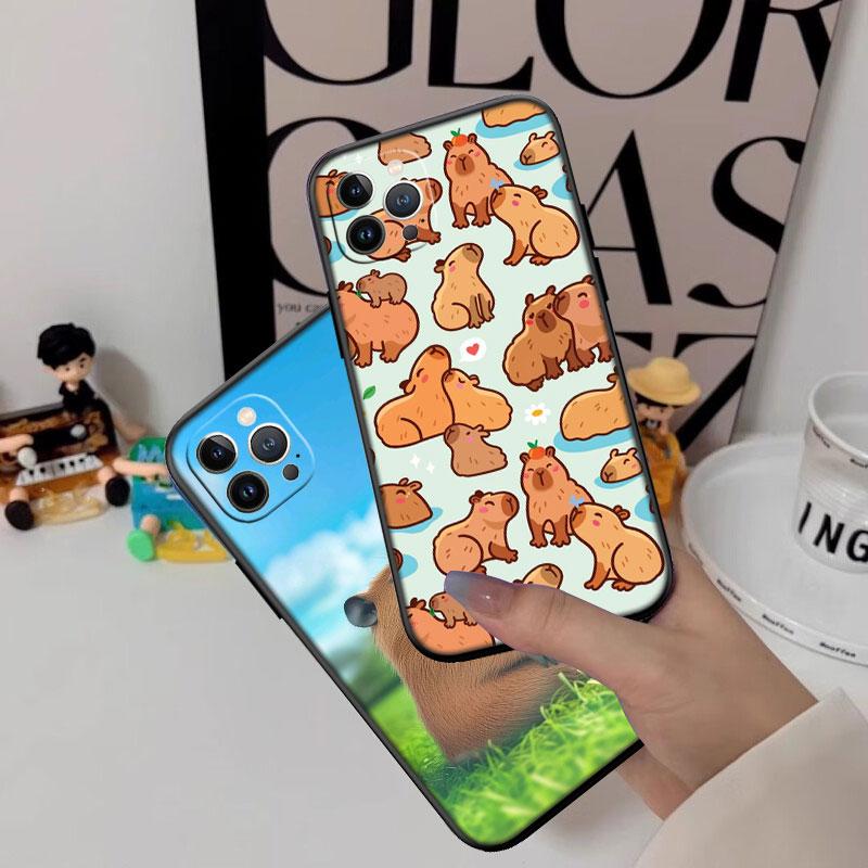 Cartoon  Capybara Cute Shell Phone Case for Samsung Galaxy Note 10 20 S23 S24 S25 Ultra FE Plus Edge Lite A02S A35 A07 A17