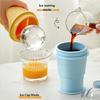 Folding Silicone Travel Cup Ice Molds Perfect for Outdoor Activity Heat Resistant and Space Saving Folding Water Bottle