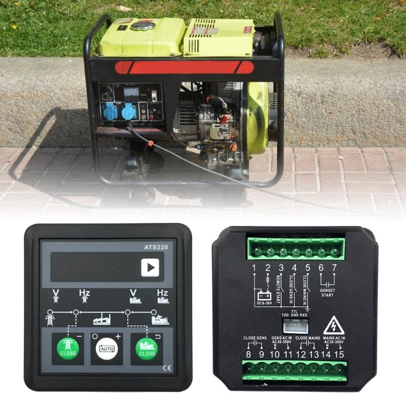 ATS220 Generator Set ATS Switches Controller Automatic Manual LED Display Generator ATS Controller
