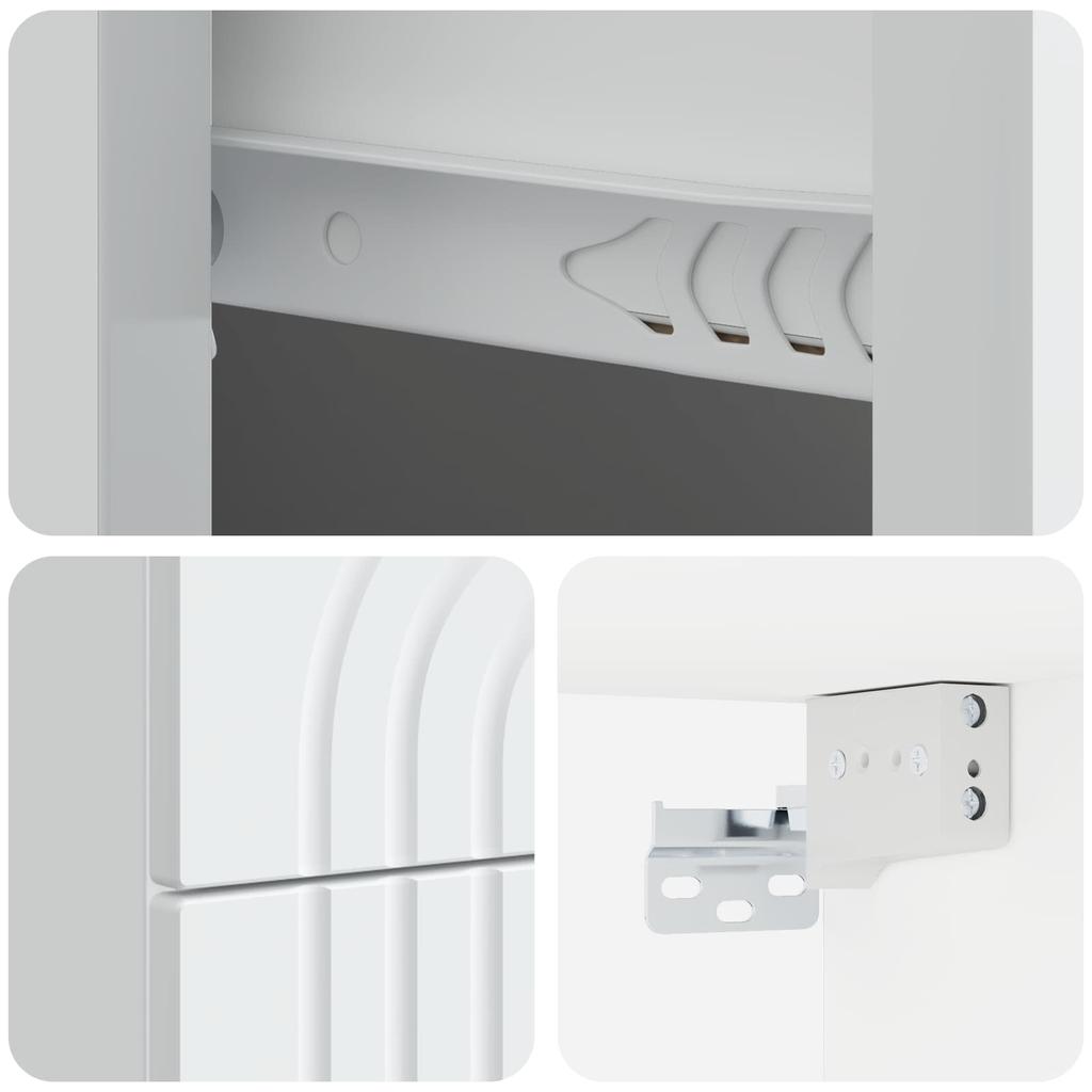 Wall Mounted Nightstand 2 pcs White 33 x 34.5 x 40 cm