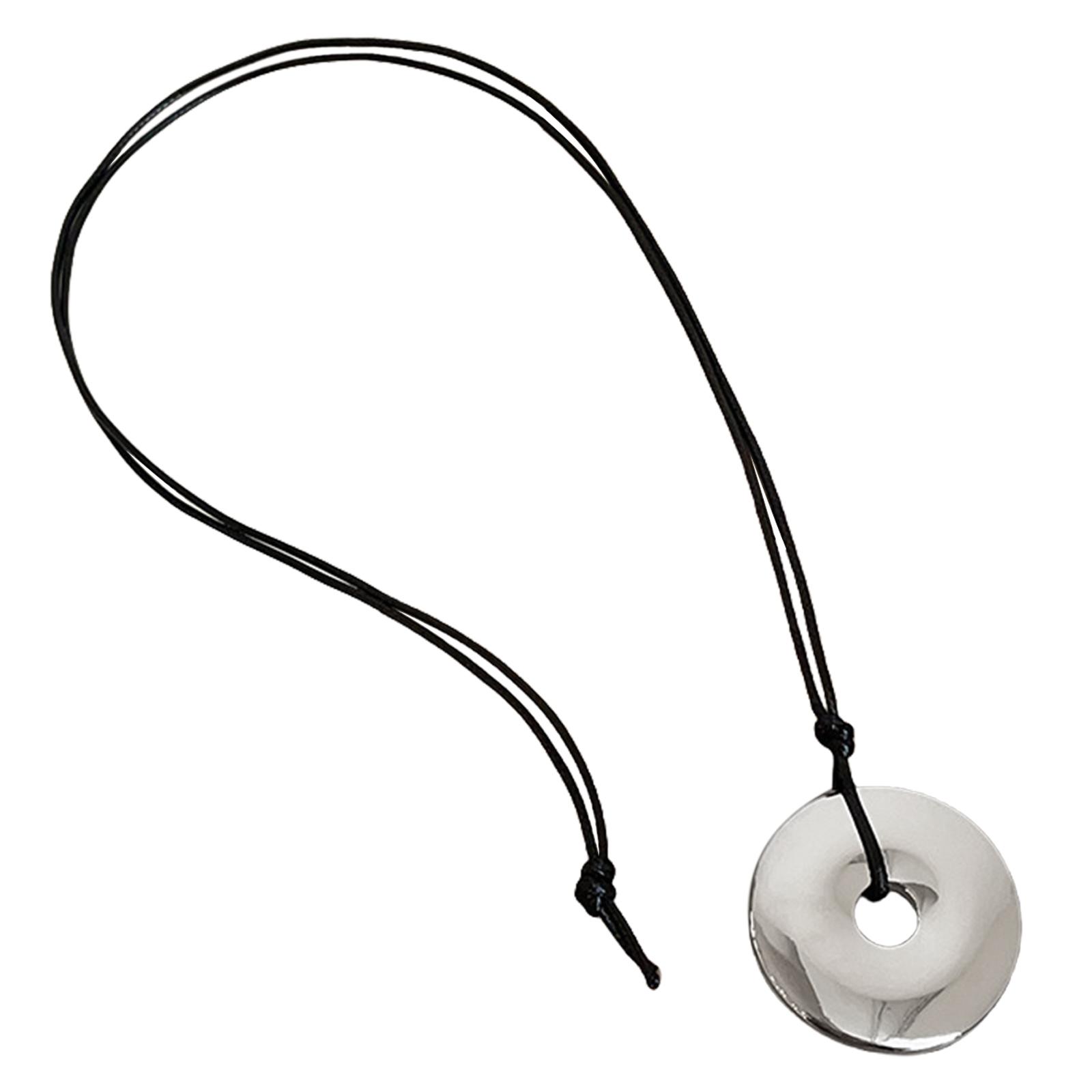 

Стильный кулон с пряжкой из натурального авантюрина на кожаном шнурке, унисекс, модный ювелирный аксессуар для трендовых женщин B